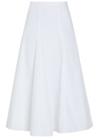 Jacquemus La Jupe Triangle Cotton-blend Midi Skirt White