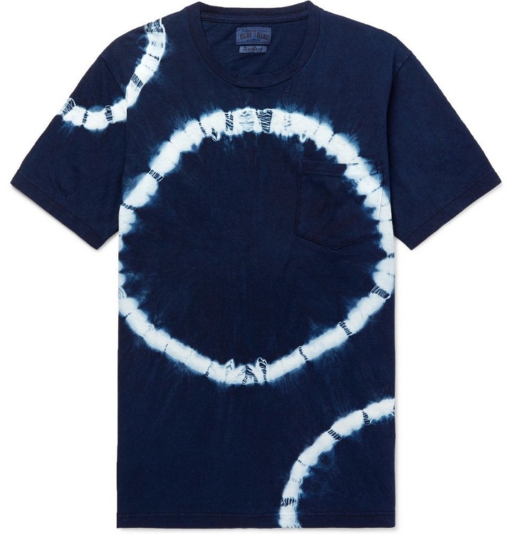 Photo: Blue Blue Japan - Tie-Dyed Cotton-Jersey T-Shirt - Indigo