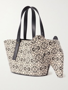 LOEWE - Joe Brainard Elephant Leather-Trimmed Logo-Jacquard Canvas Tote Bag