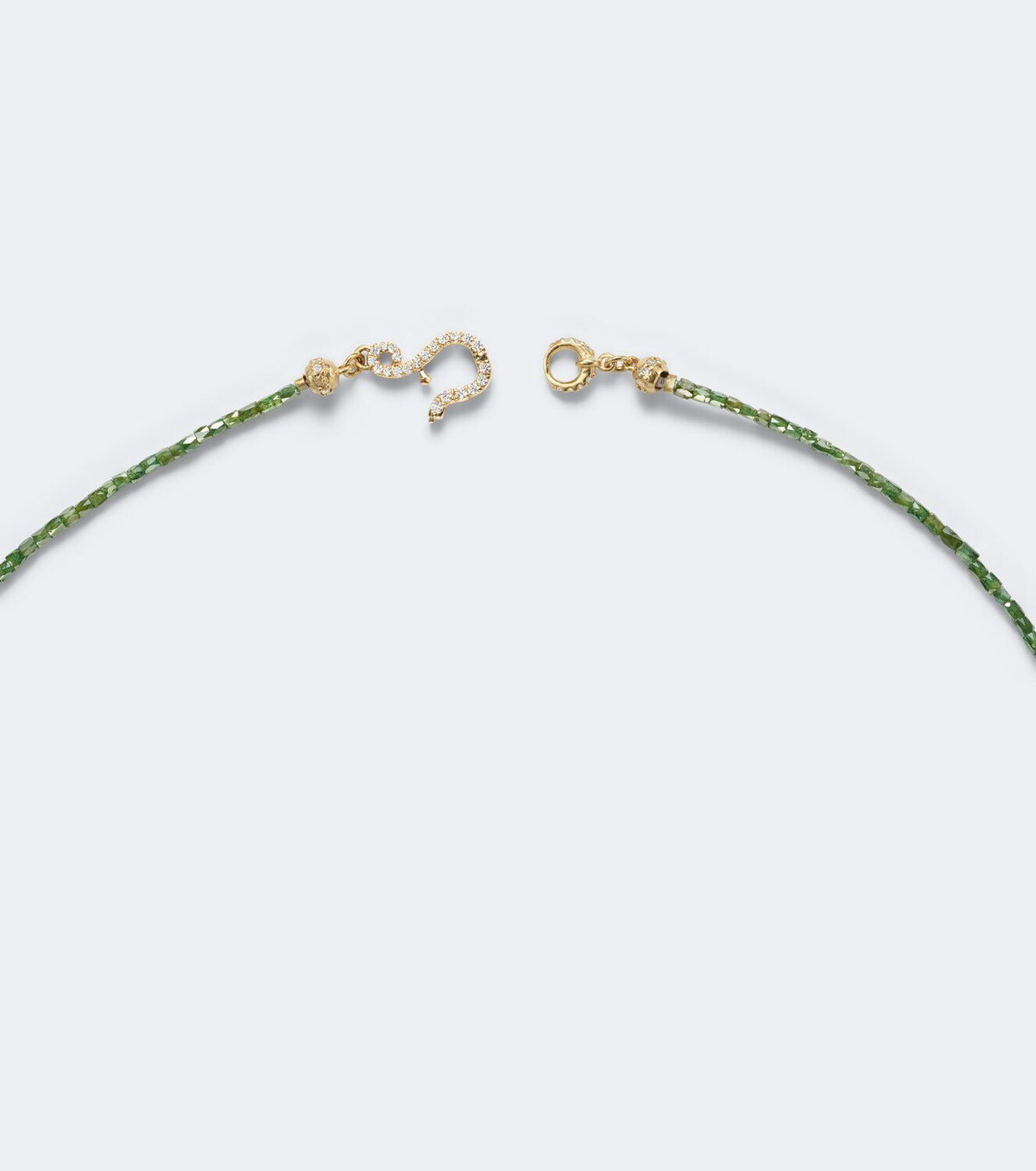Suzanne Kalan Infinite 18kt gold beaded necklace with diamonds