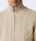 Polo Ralph Lauren Aran-knit wool and alpaca zip-up sweater