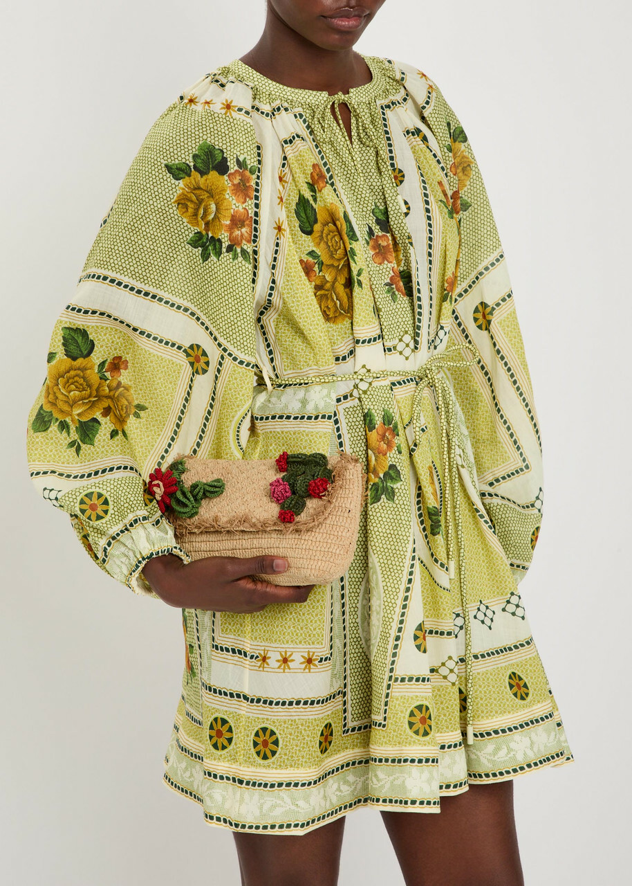 Anya Hindmarch Cactus Raffia Clutch - Natural - One Size