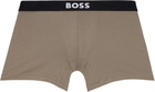 BOSS Three-Pack Multicolor Stretch Cotton Boxer Briefs