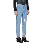 Enfants Riches Deprimes Blue Logo Patch Jeans