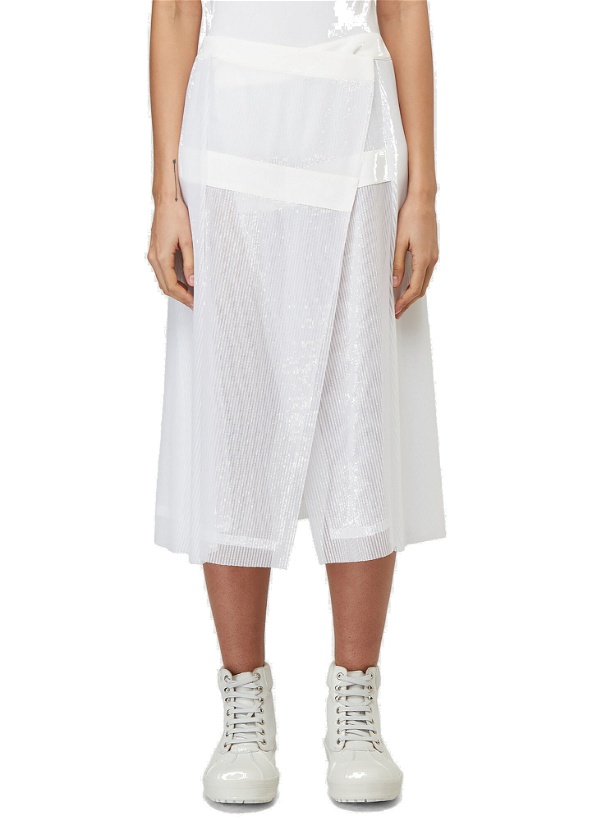 Photo: Pleated Wrap Skirt in White