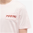 Marni Men's Stitch Logo T-Shirt in Pink Gummy