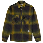 And Wander Men's Thermonel Check Shirt in Khaki