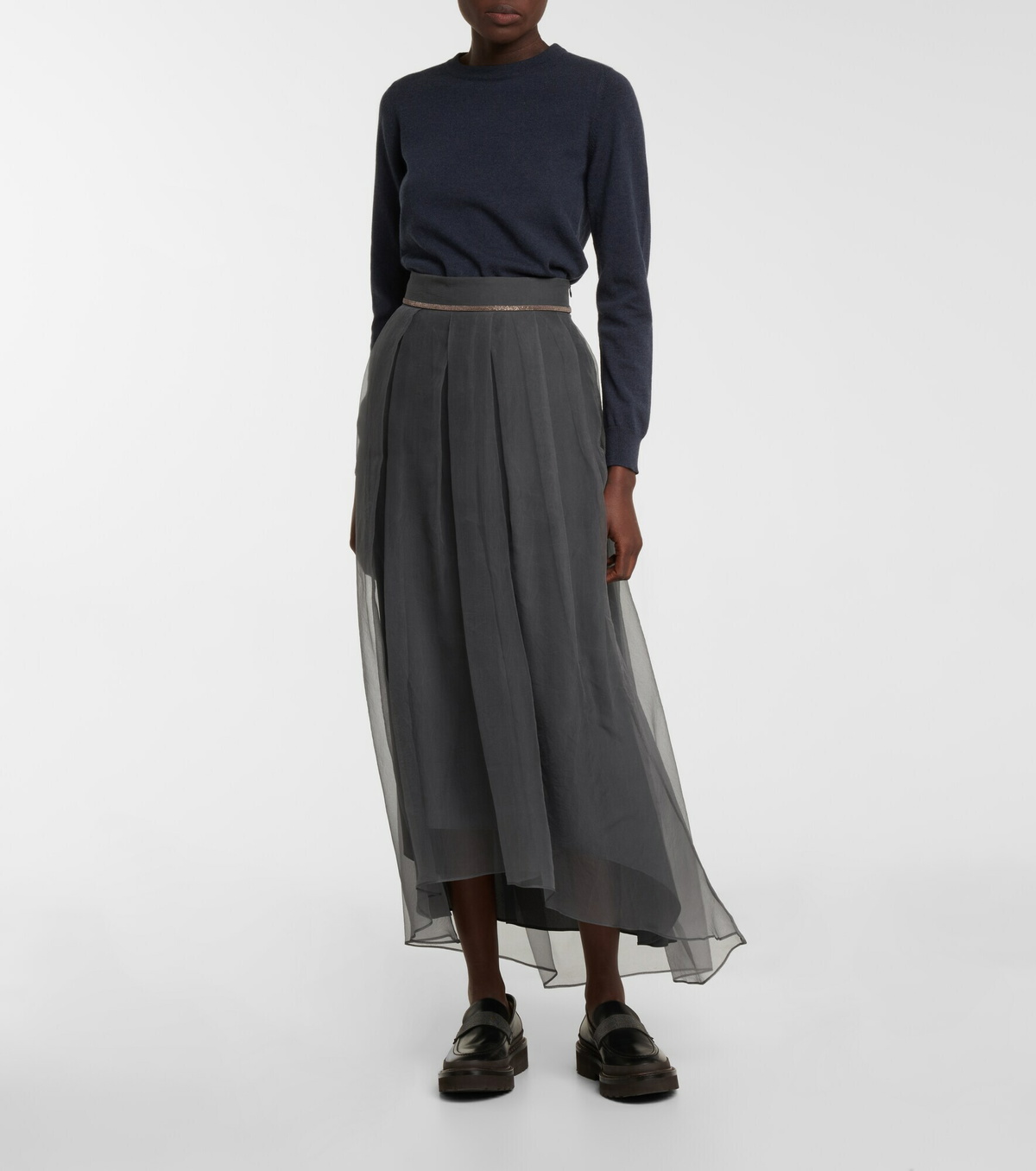 Brunello Cucinelli - Silk organza maxi skirt Brunello Cucinelli