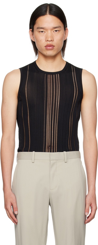 Photo: Helmut Lang Black Cutout Tank Top