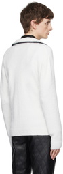 Ernest W. Baker White V-Neck Polo