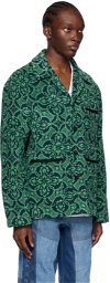 Marine Serre Green & Navy Towels Jacket