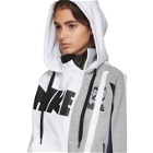 Nike White and Grey Sacai Edition NRG NI-06 Hoodie
