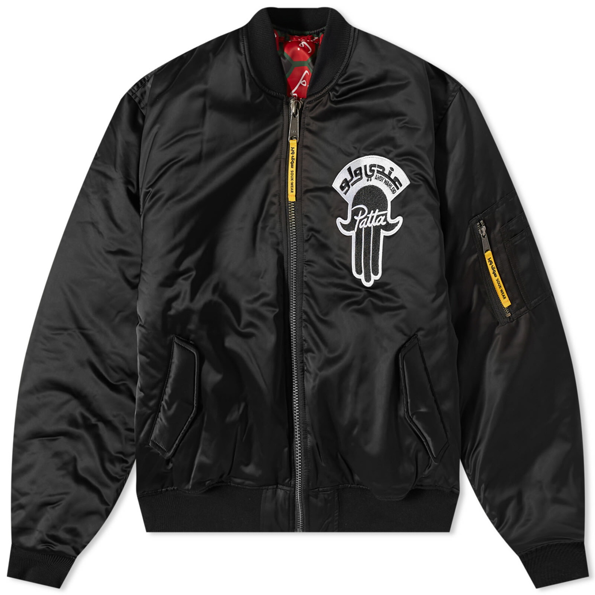 Patta x Hassan Reversible Bomber Jacket in Black Patta