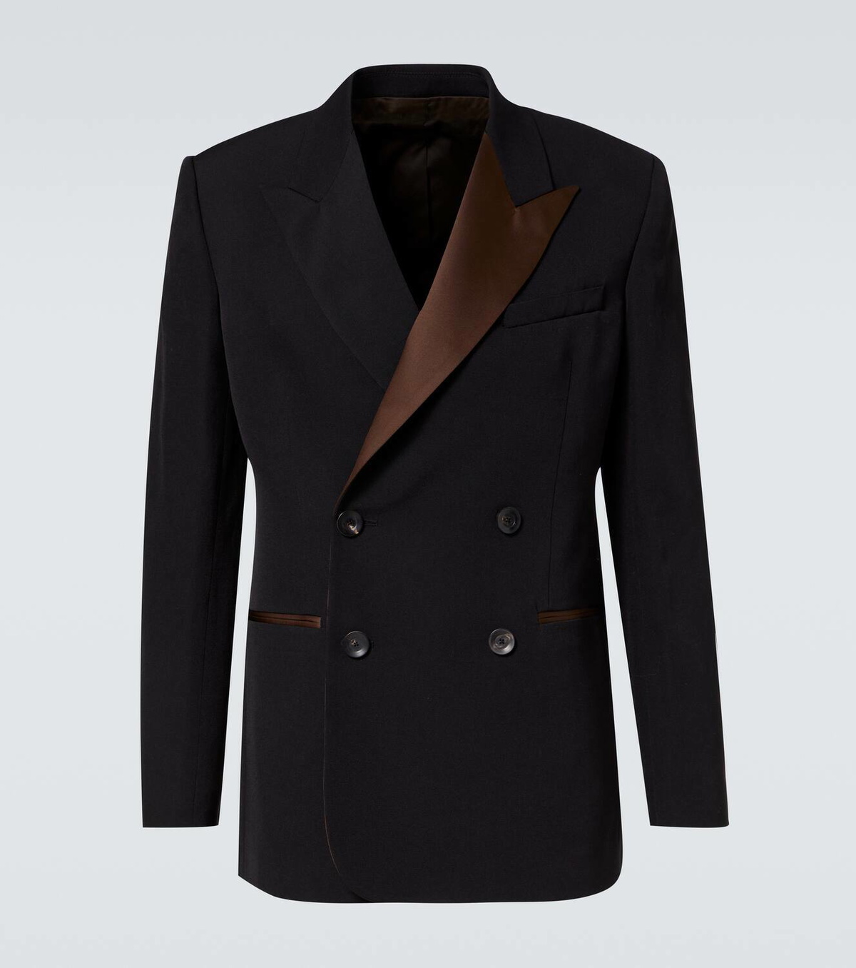 Wales Bonner Rise satin-trimmed wool tuxedo jacket Wales Bonner