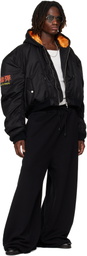 LU'U DAN SSENSE Exclusive Black Raw-Cut Bontan Lounge Pants