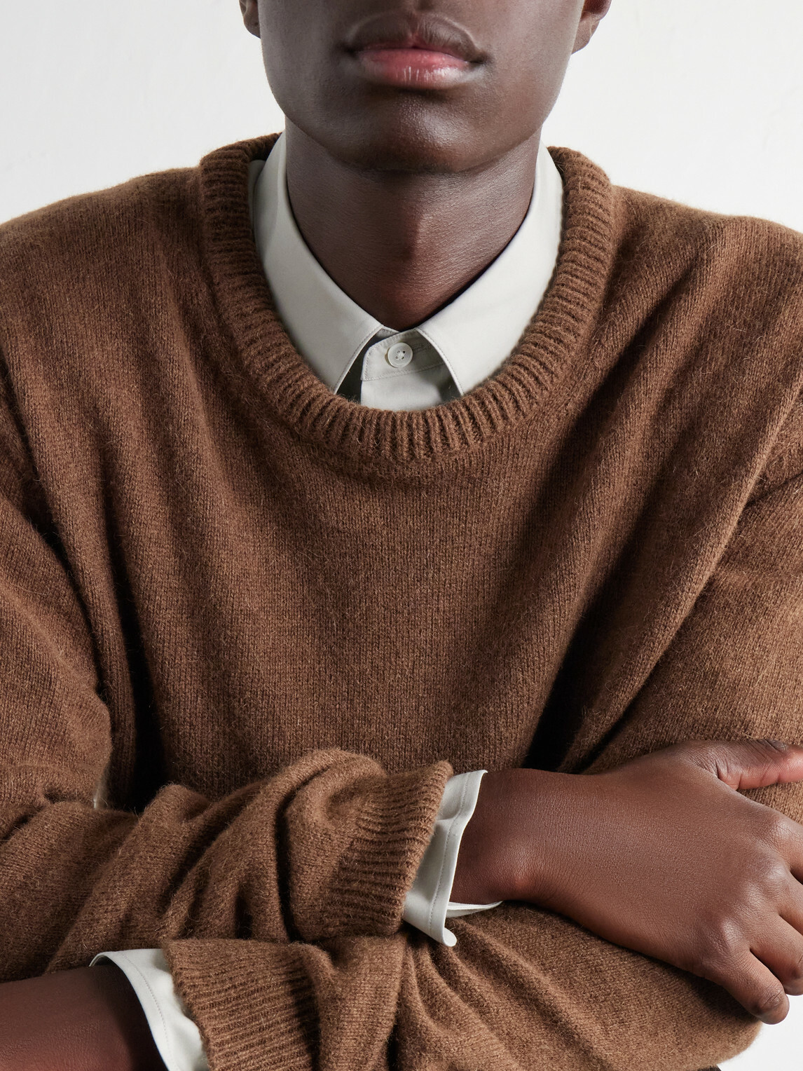 LEMAIRE - Alpaca-Blend Sweater - Brown