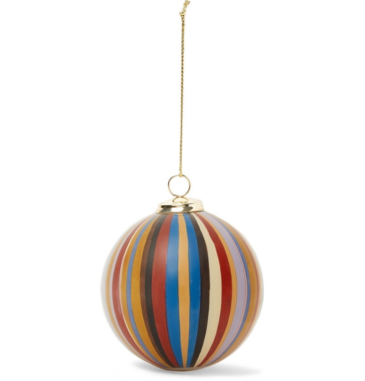 Photo: Paul Smith - Striped Glass Bauble - White