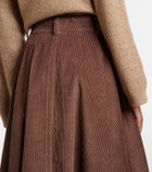 Brunello Cucinelli Monili cotton corduroy midi skirt