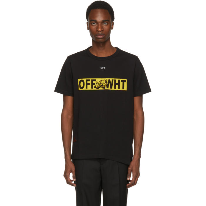 Photo: Off-White Black Moto Spliced T-Shirt