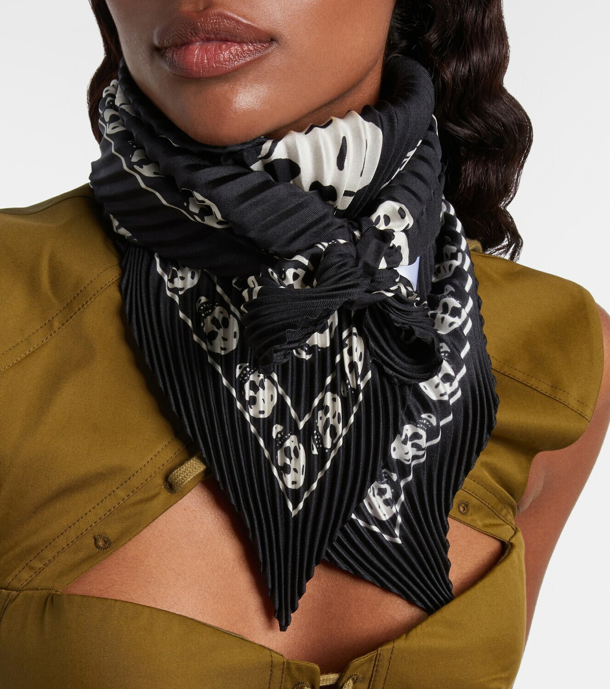 McQueen Skull silk scarf