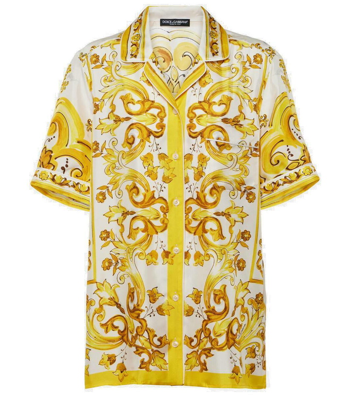 Photo: Dolce&Gabbana Majolica silk twill shirt