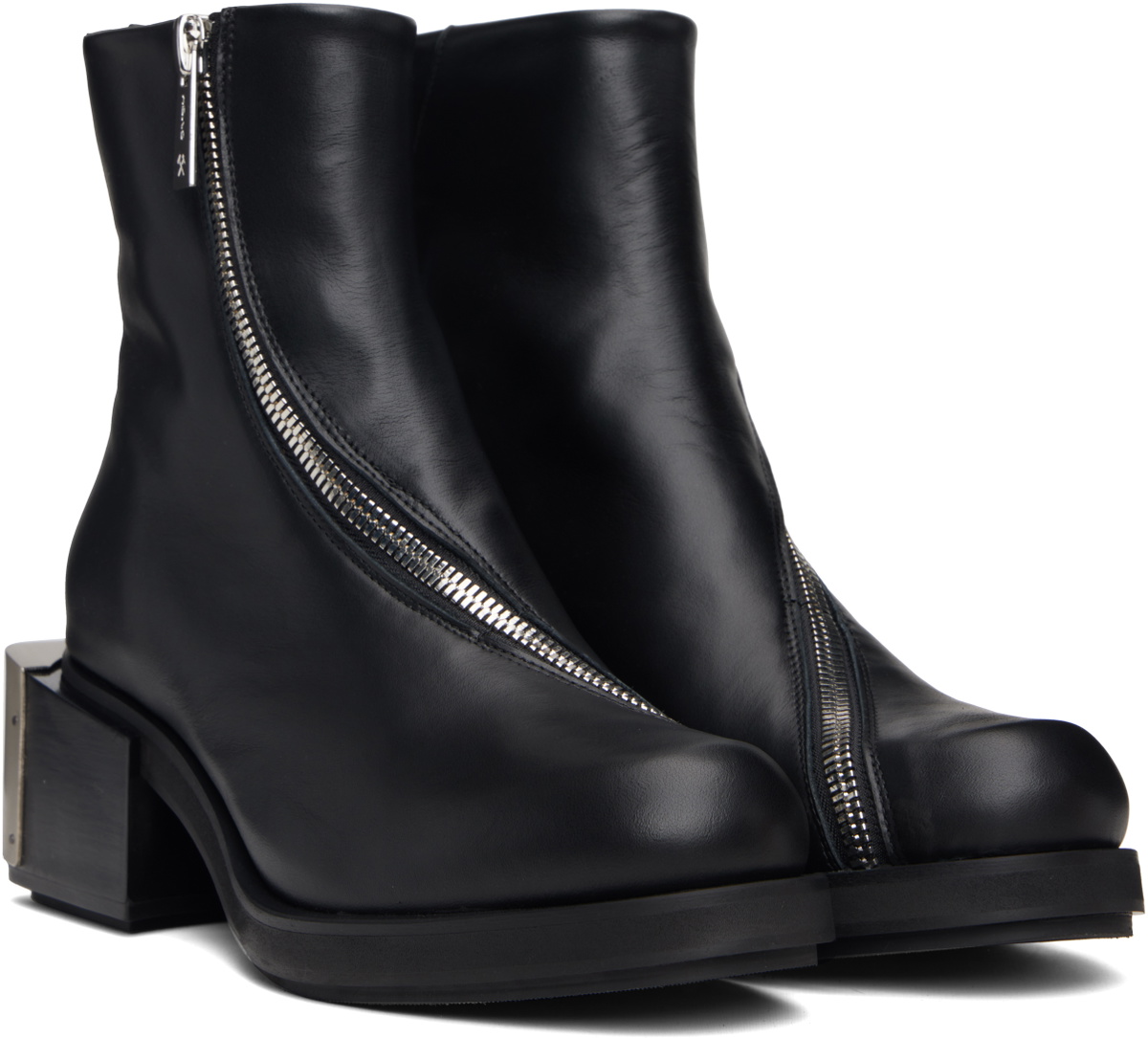 GmbH Black Ergonomic Riding Ankle Boots
