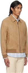 Theory Brown Wyatt Leather Jacket