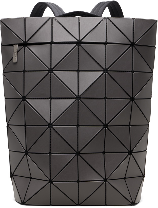 Photo: BAO BAO ISSEY MIYAKE Gray Blocky Backpack