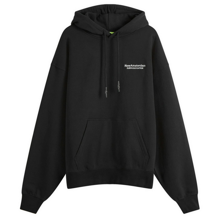 Photo: New Amsterdam Surf Association Men's New Amsterdam Weather Icon Hoodie in Black
