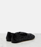 Loewe Petal Anagram leather ballet flats
