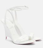 Christian Louboutin Miss Z patent leather wedge sandals