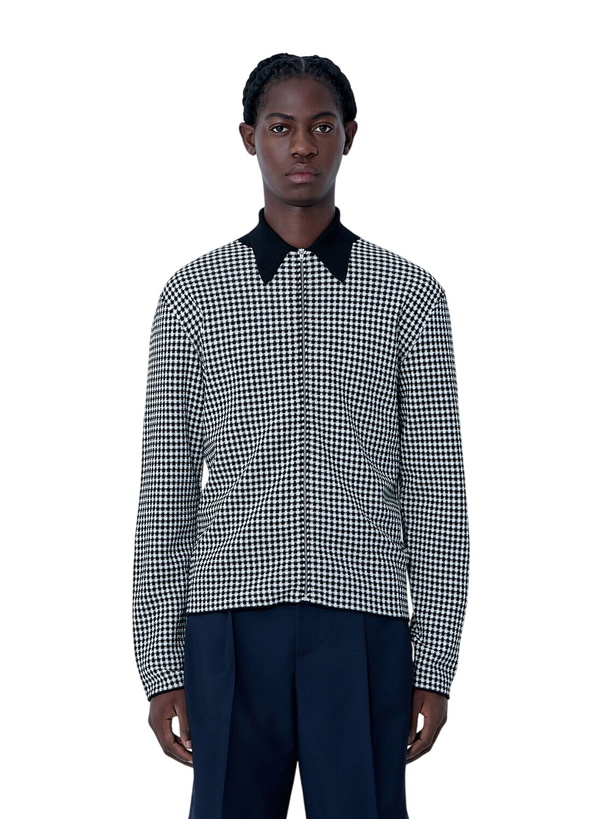 Photo: Jil Sander Houndstooth Zip-Up Shirt