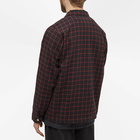 Butter Goods Men's Grid Plaid Zip Jacket in Navy/Red