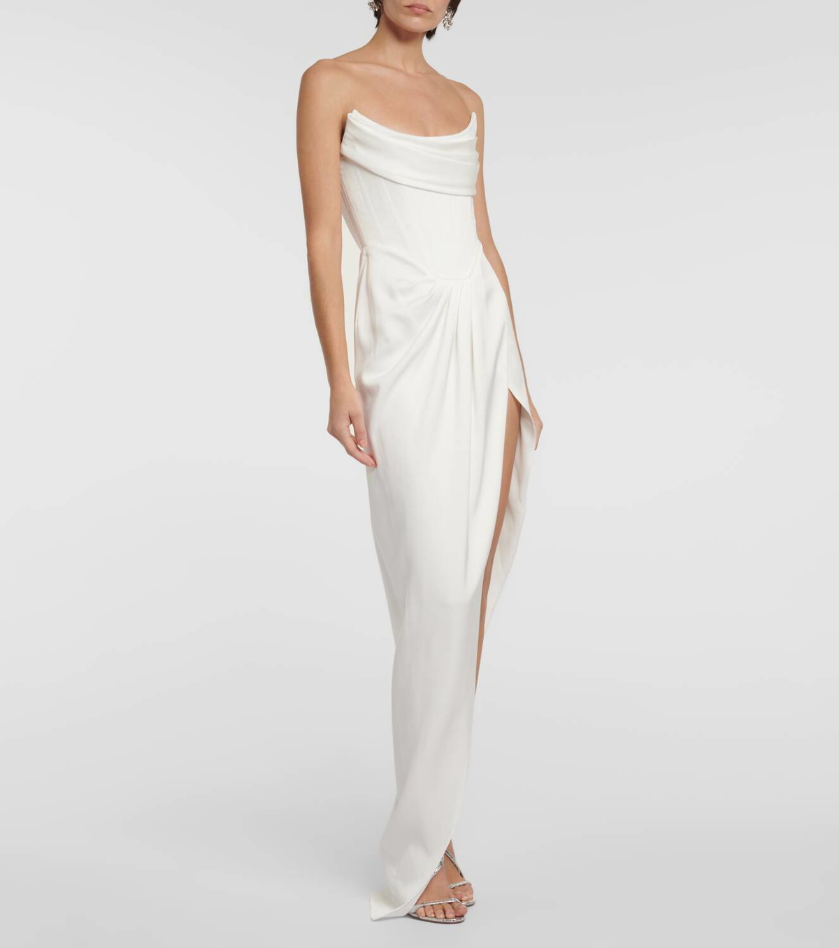 Alex Perry Satin crêpe draped bustier gown Alex Perry