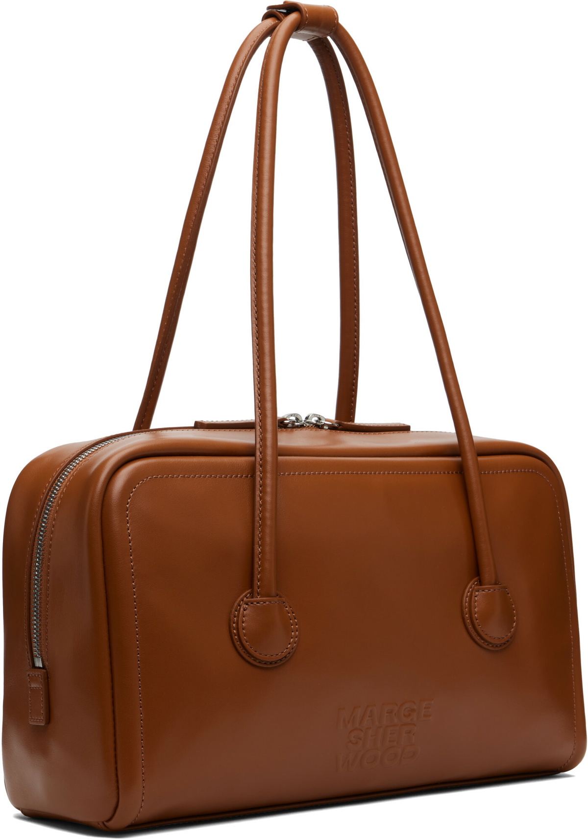 MARGESHERWOOD Brown Soft Boston Small Bag