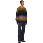 Acne Studios Yellow and Mulitcolor Nosti Stripe Crewneck Sweater