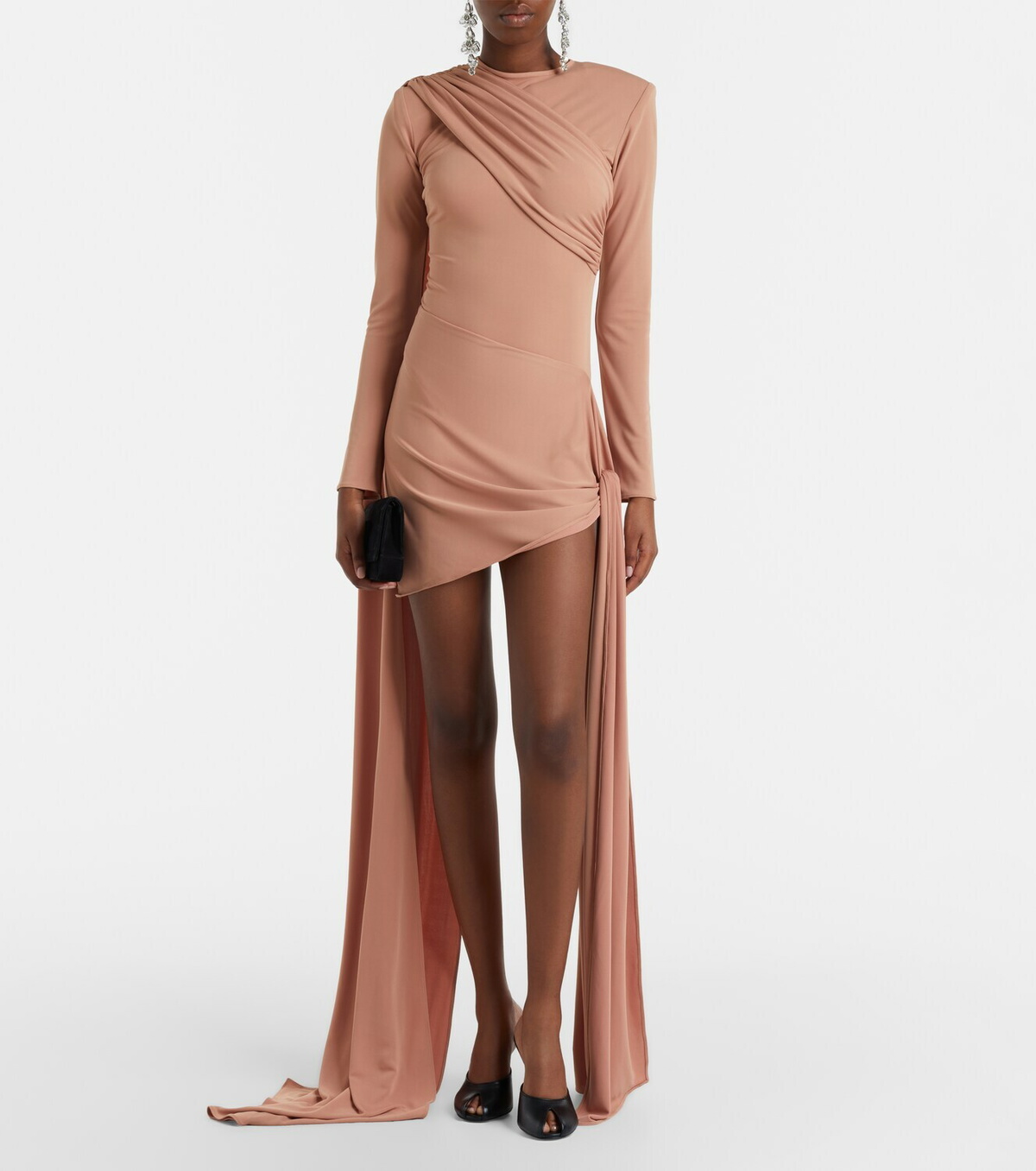 The New Arrivals Ilkyaz Ozel Draped gathered minidress