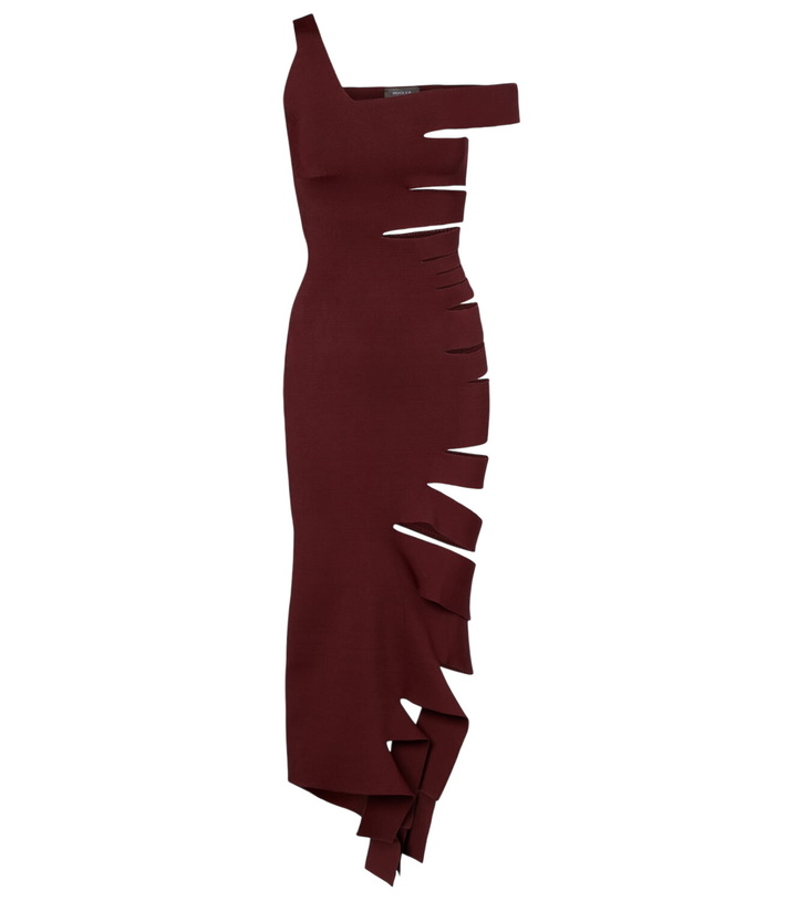Photo: Mugler Asymmetric cut-out midi dress