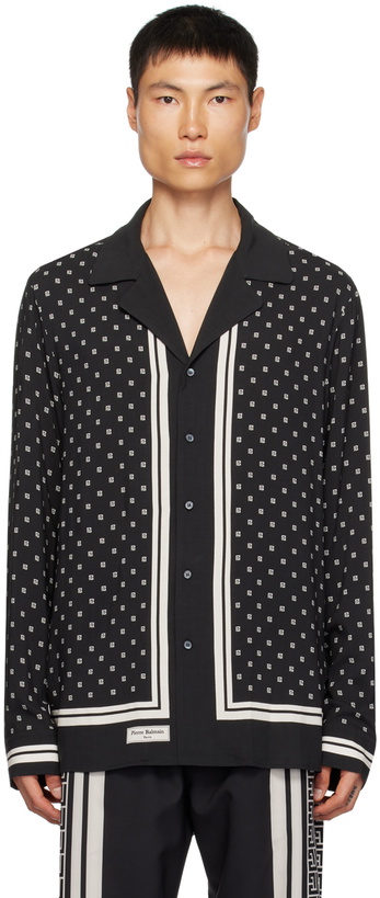 Photo: Balmain Black Monogram Shirt