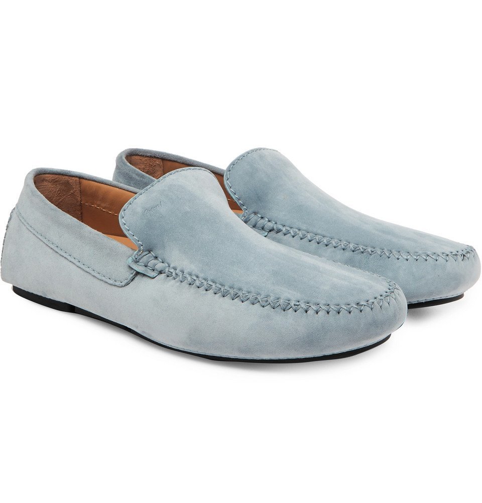 Brioni Men\'s Suede Driving Loafers - Teal Blue Brioni Men main image 3