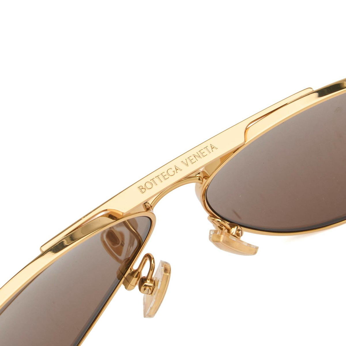 Bottega Veneta Eyewear Bottega Veneta BV1305S Sunglasses in Gold/Brown 