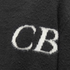 Cole Buxton Men's Intarsia Crew Knit in Black/Ecru