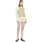 WARDROBE.NYC Beige & Yellow Layered Minidress Set