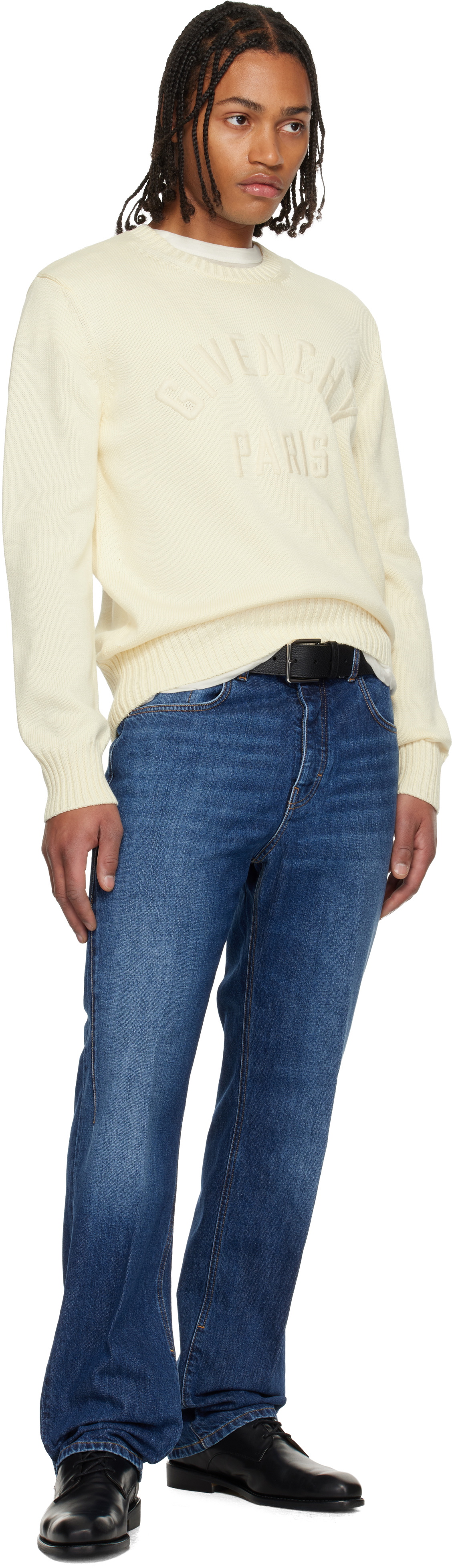 Givenchy Off-White Cotton Knit Sweater