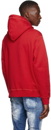 Dsquared2 Red Icon Spray Hoodie