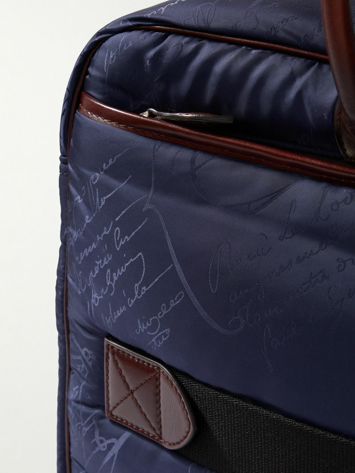 Berluti - Scritto Logo-Jacquard Nylon and Venezia Leather Weekend Bag