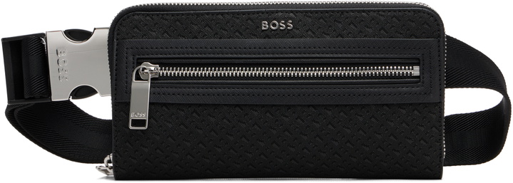 Photo: BOSS Black Bonded Leather Belt Bag