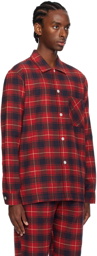 Tekla Red Plaid Pyjama Shirt