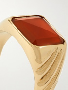 Miansai - Gold Vermeil and Agate Signet Ring - Gold