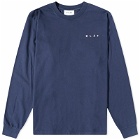 Olaf Hussein Men's Long Sleeve Face T-Shirt in Navy